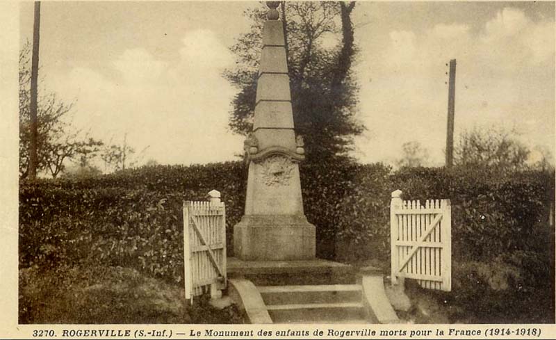 Le Monument des enfants de Rogerville morts pour la France