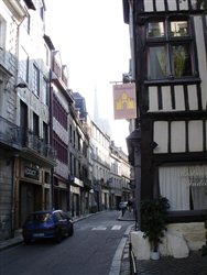 La rue aux Ours vers la rue Grand Pont - Rouen