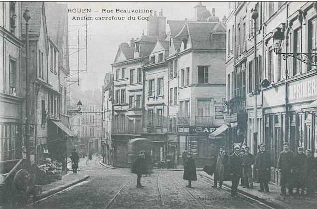Rue Beauvoisine - Ancien carrefour du Coq