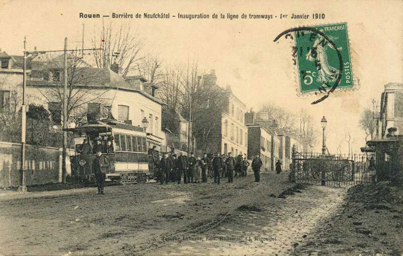 Barri�re de Neufch�tel - Inauguration de la Ligne de Tramways