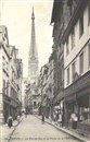 La rue du Bac et la Flche de la Cathdrale - Rouen
