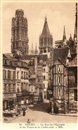 Rue de l\'picerie et Tours de la Cathdrale - Rouen