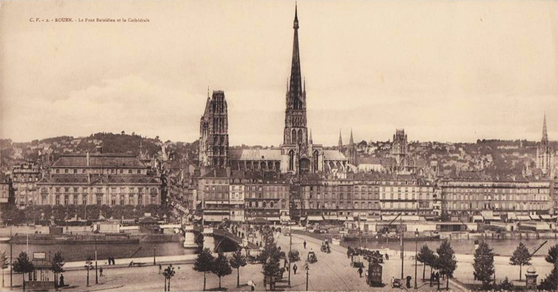 Le Pont Boieldieu et la Cath�drale