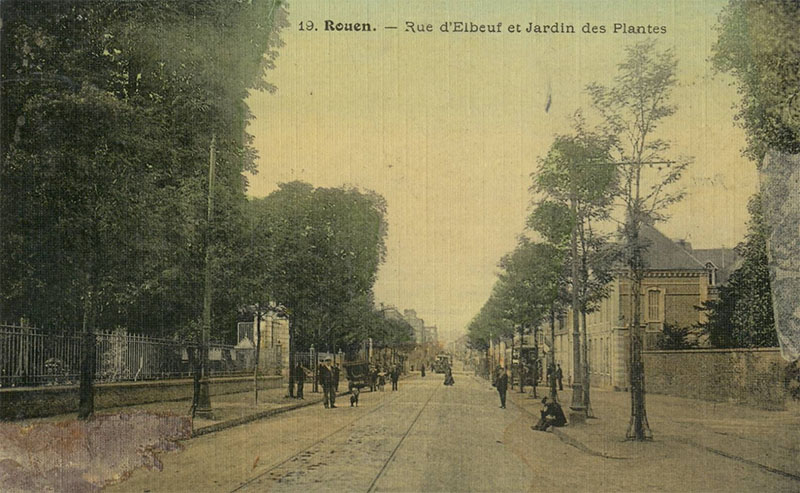 Rue d'Elbeuf et Jardin des Plantes