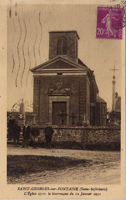 L'Eglise après la Bourrasque du 12 janvier 1930
