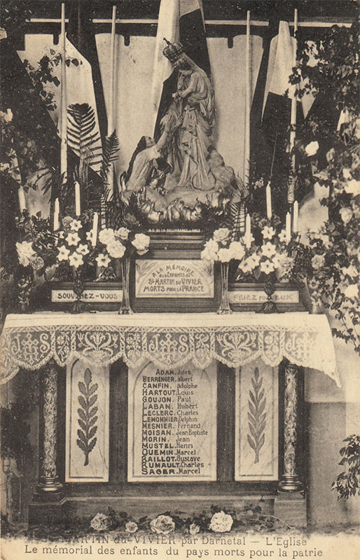 L'Eglise Saint-Martin - Le Mémorial des Enfants morts pour la Patrie