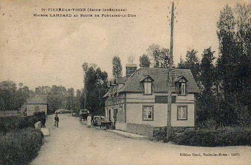Maison Lambard et Route de Fontaine-le-Dun