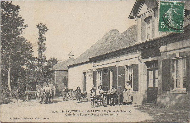 Café de la Forge et Route de Goderville