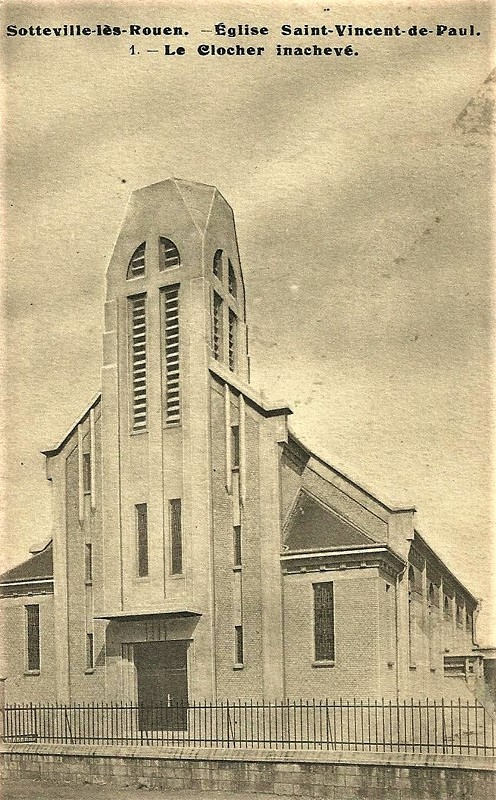 �glise Saint-Vincent-de-Paul<br>Le Clocher inachev�