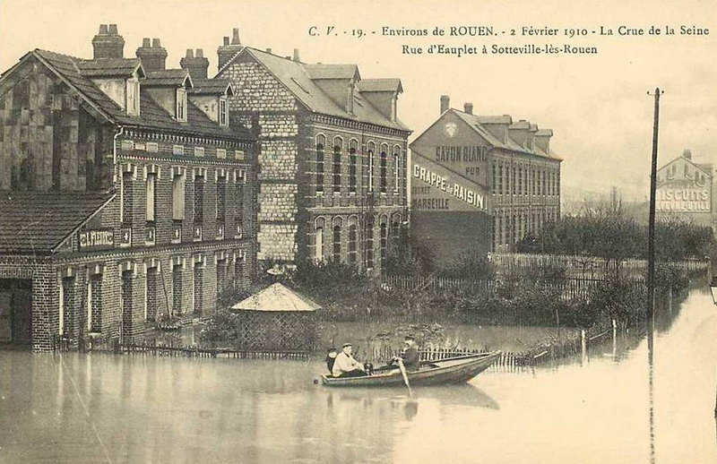 La Crue de la Seine - 2 f�vrier 1910<br>Rue d'Eauplet