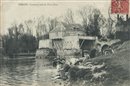 Vernon : Laveuses près du Vieux Pont - Eure (27) - Normandie