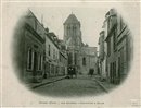 Vernon : Rue Bourbon - Penthièvre et église - Eure (27) - Normandie
