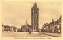 Verneuil-sur-Avre : La Place de la Madeleine et l\'glise  - Eure (27) - Normandie