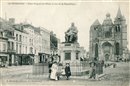 Le Neubourg : Statue de Dupont-de-l\'Eure et rue de la Rpublique - Eure (27) - Normandie