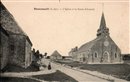 Beaussault - L'�glise et la route d'Aumale - 76 - Seine-Maritime