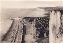 Le Trport en 1948,,vue prise des falaises,au bord de la manche,plage de galets,real photo,rare - Se
