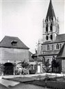 Ttes -
 L\'Eglise vue de la cour de l\'Htel du Cygne - 76 - Seine-Maritime -