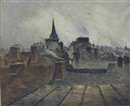 Les Toits de Rouen et le Clocher de la chapelle des Bndictines du Saint-Sacrement (1890)