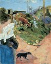 gauguin-bretonne-tournant-route-1888