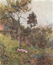 gauguin-paysage-femme-1884