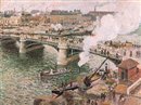 Le pont Boieldieu  Rouen, temps mouill