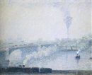 Le Pont Boieldieu, Rouen, effet de brouillard
