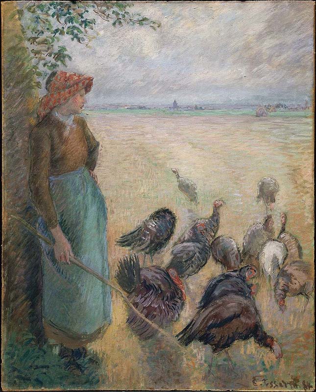Jeunes filles gardant les oies