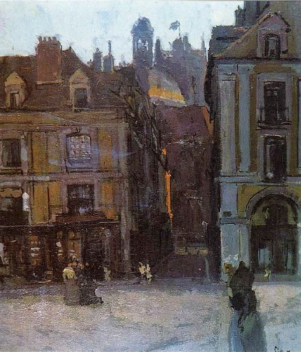 La rue Duquesne et la rue Notre-Dame à Dieppe