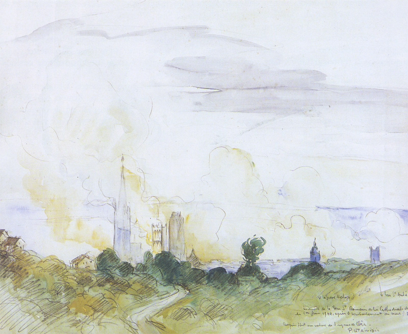 La Cathédrale de Rouen en Feu